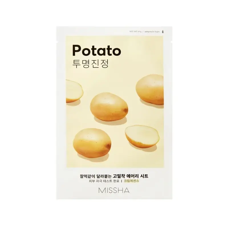 Mask Airy Fit Sheet Mask Potato - Maschera viso purificante,Maschera illuminante viso,Maschera lenitiva viso