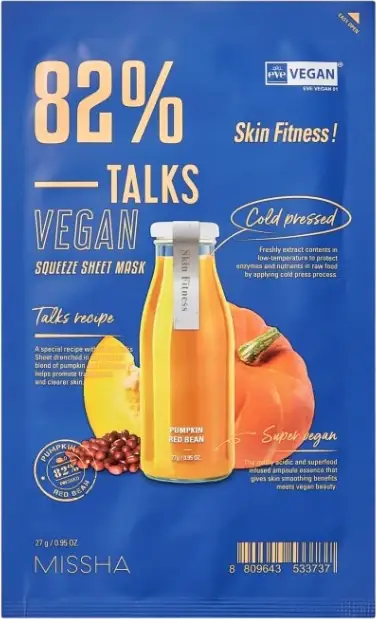 Talks Vegan Squeeze Skin Fitness (maschera in tessuto) 27 g