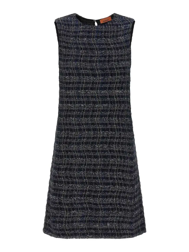 Abito con motivo a quadri Multicolore