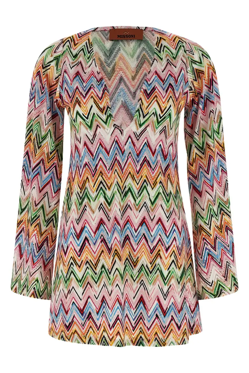 Abito Ricami Zig Zag Multi
