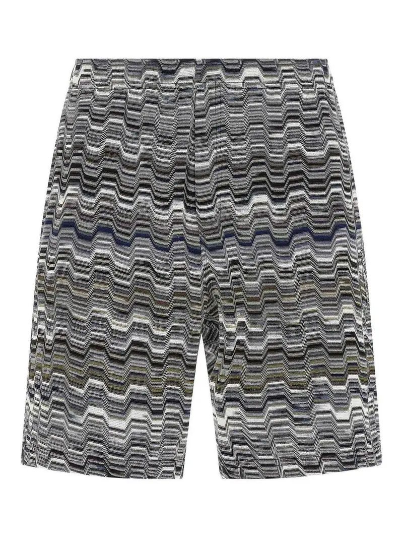 Bermuda irregolari a zigzag Verde