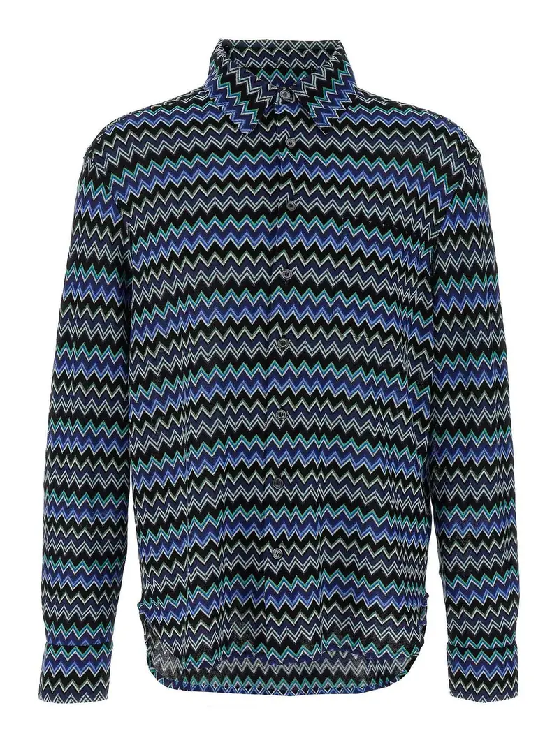 Camicia a zig-zag Multicolore