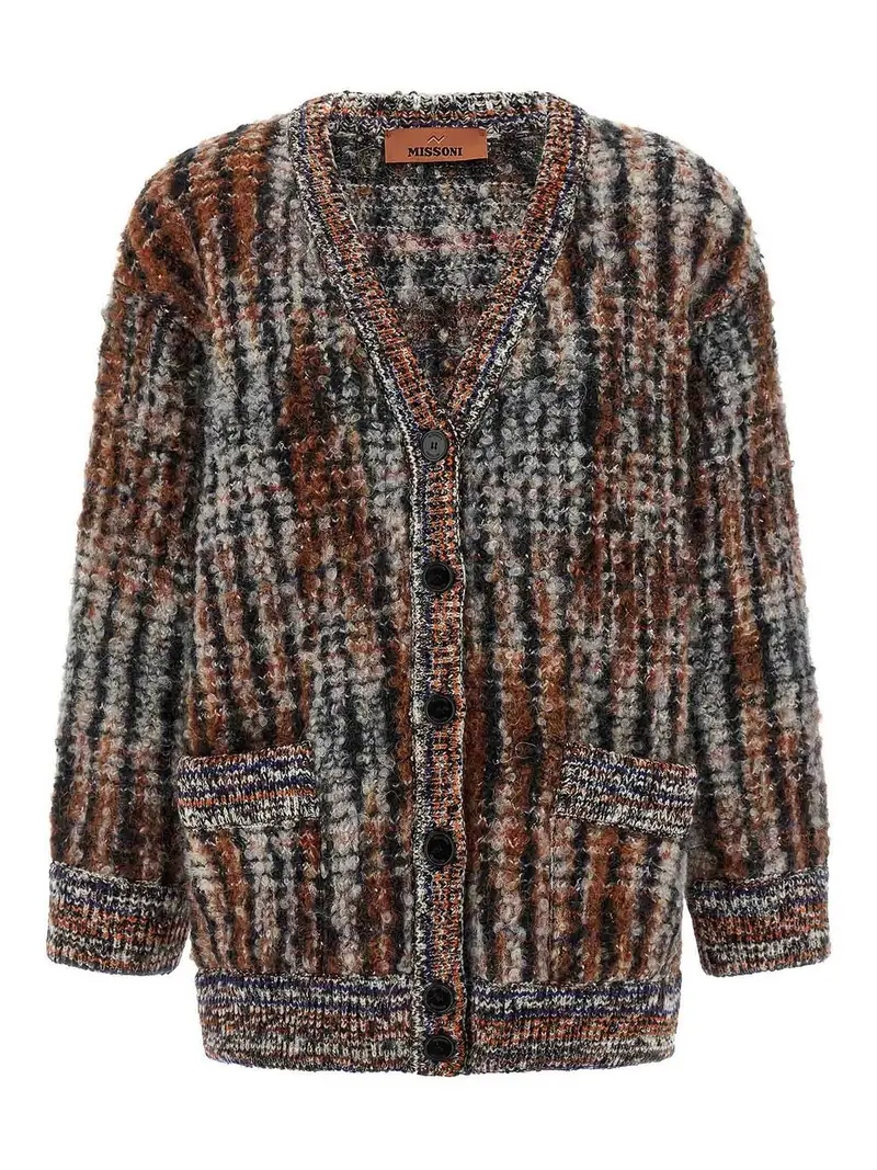 Cardigan in lana Boucl Multicolore