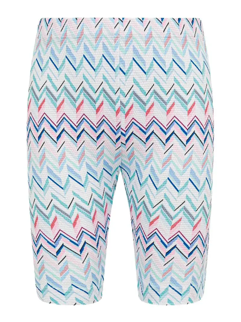 Ciclista A Fantasia Zigzag Blu