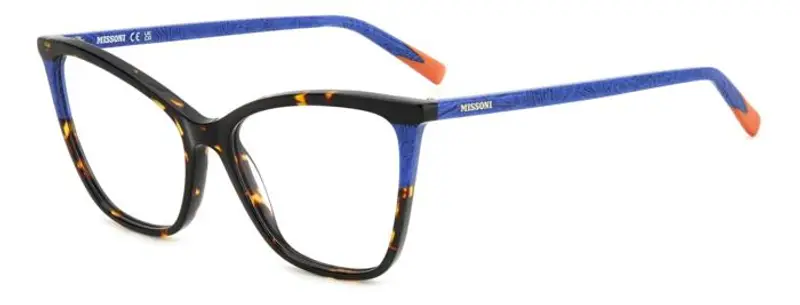 Missoni Donna MIS 0177 1BJ Montature da vista Acetato Havana/Blu  Squadrata