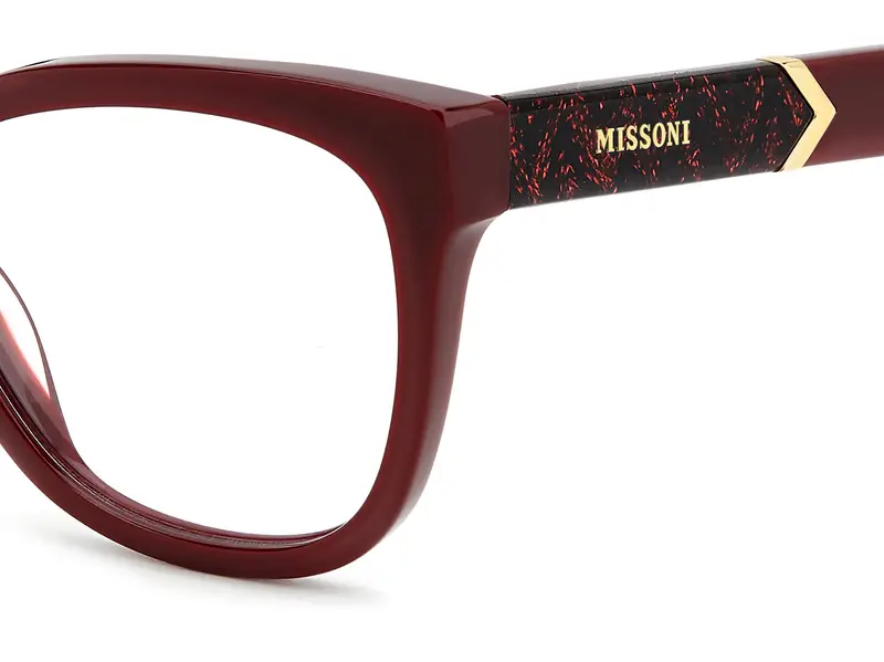 Missoni Donna MIS 0190 LHF Montature da vista Acetato Bordeaux Squadrata Normale miniatura 2