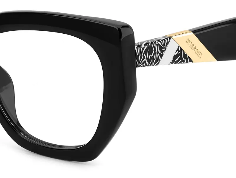 Missoni Donna MIS 0195/G 807 Montature da vista Acetato Nero Squadrata Normale miniatura 2