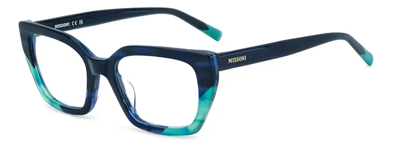 Missoni Donna MIS 0225/G ZX9 Montature da vista Acetato Blu  Squadrata Normale