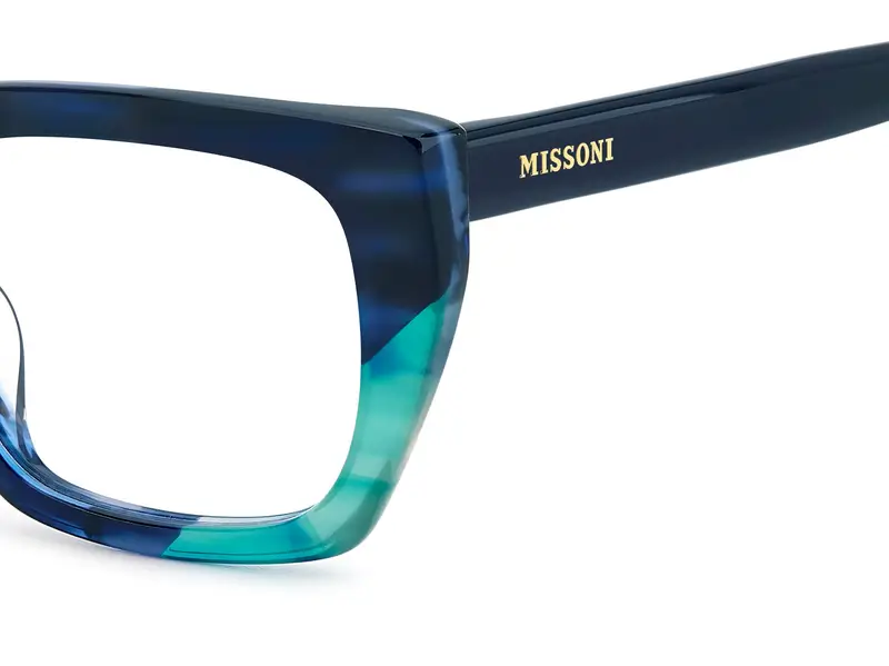 Missoni Donna MIS 0225/G ZX9 Montature da vista Acetato Blu Squadrata Normale miniatura 2