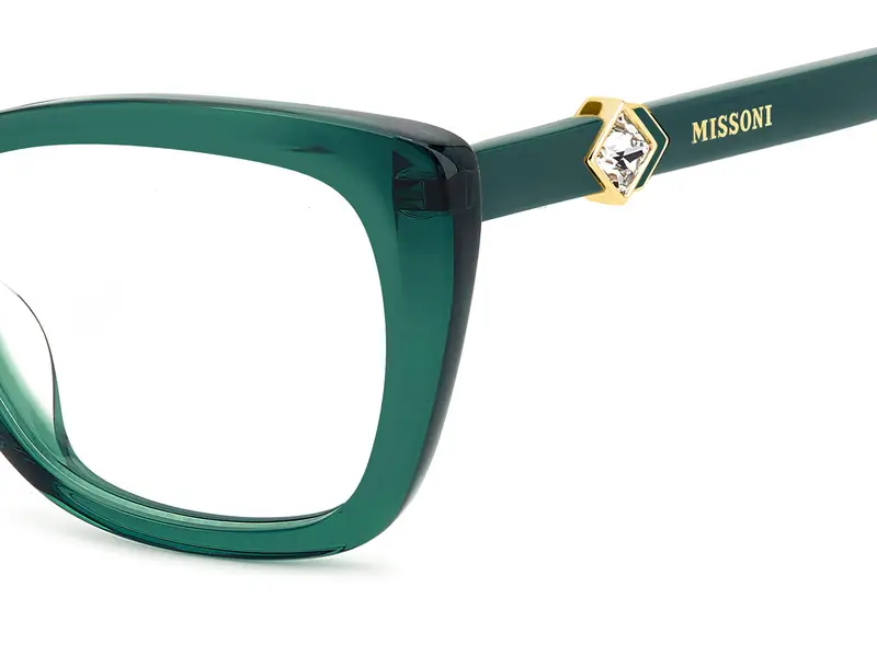 Missoni Donna MIS 0230/G 1ED Montature da vista Acetato Verde Squadrata Normale miniatura 2