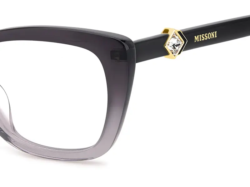 Missoni Donna MIS 0230/G EDM Montature da vista Acetato Grigio Squadrata Normale miniatura 2
