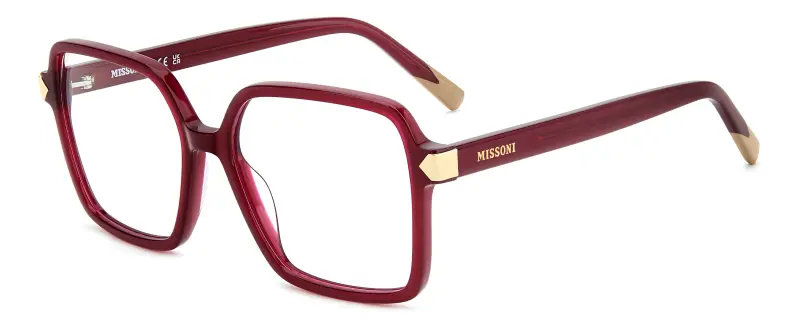 Donna Missoni MIS 0288 8CQ Montature da vista Acetato Rosso Squadrata Normale