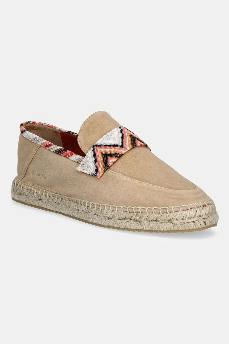 espadrillas in pelle scamosciata Amelia colore beige MWB013_020