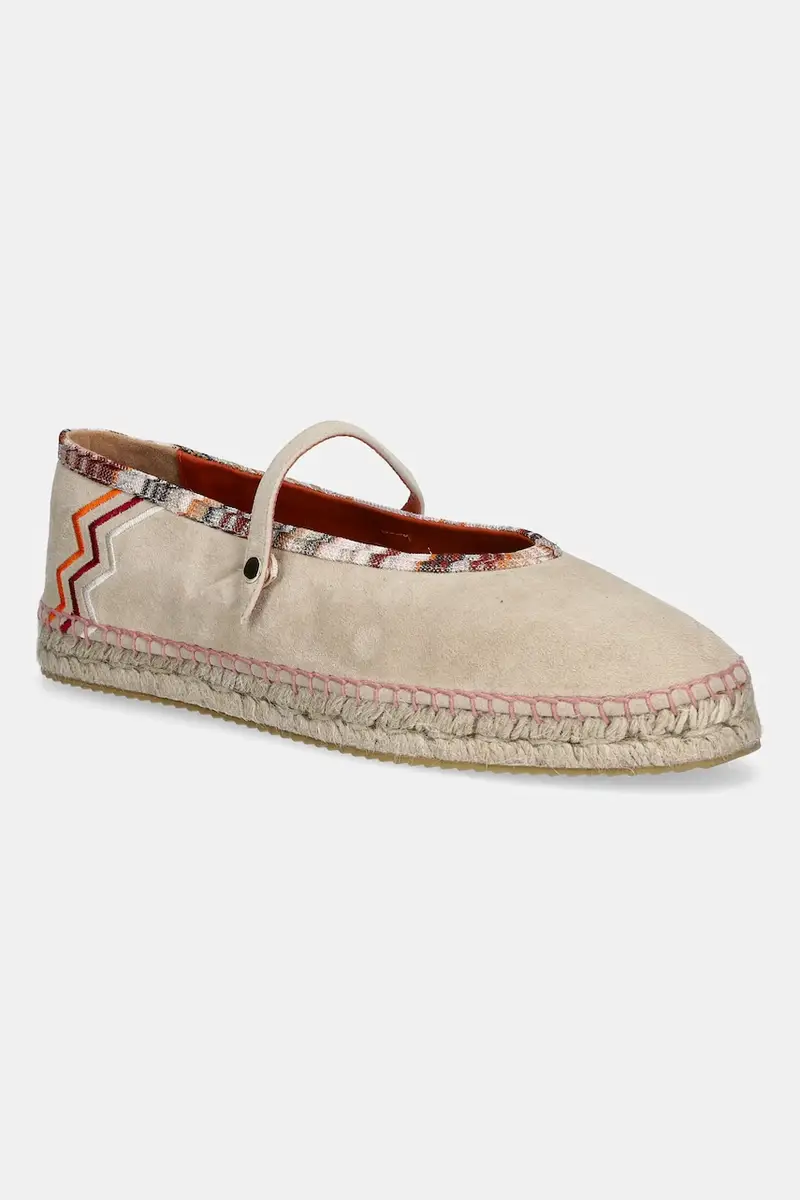 espadrillas in pelle scamosciata Lola colore beige MWB012_005