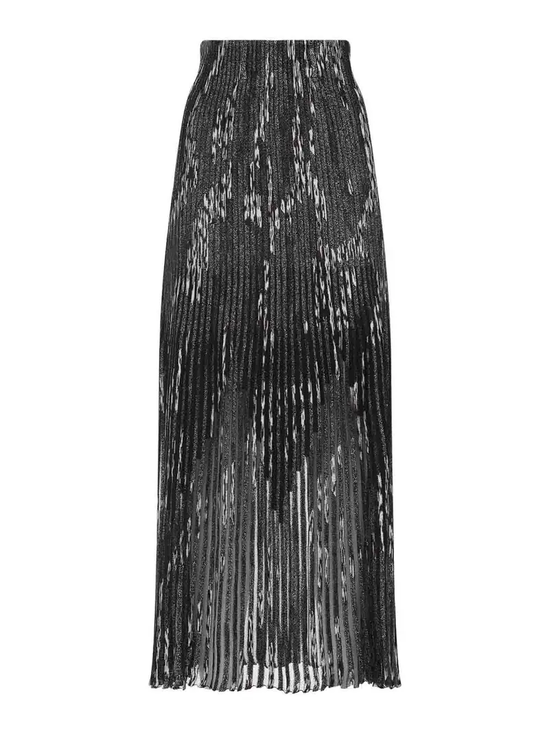 Gonna lunga viscosa Marrone