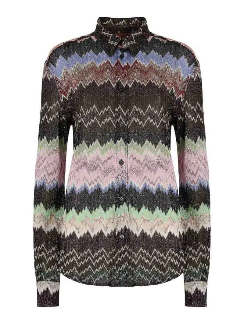 Maglia a zigzag Nero