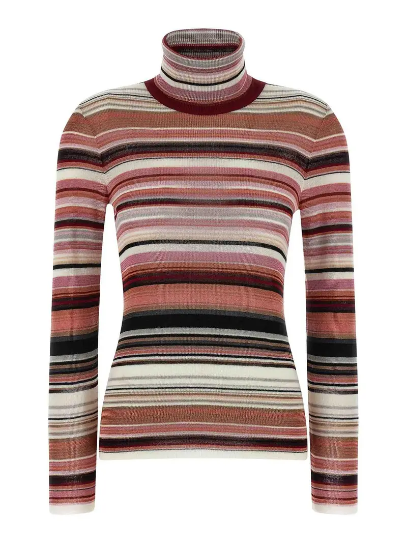 Maglione a corda a strisce Color Carne E Neutri