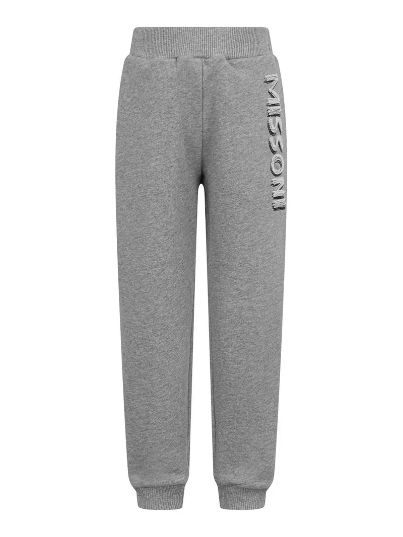 Pantalone Con Logo Grigio