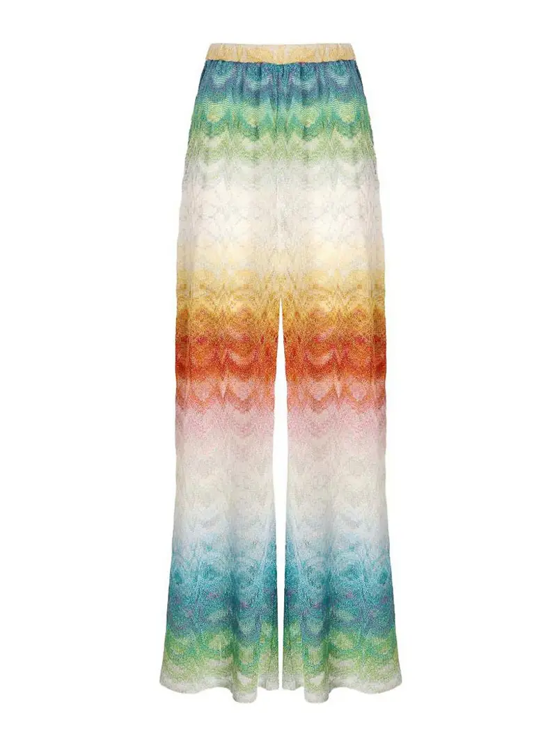 Pantaloni A Fantasia Bianco