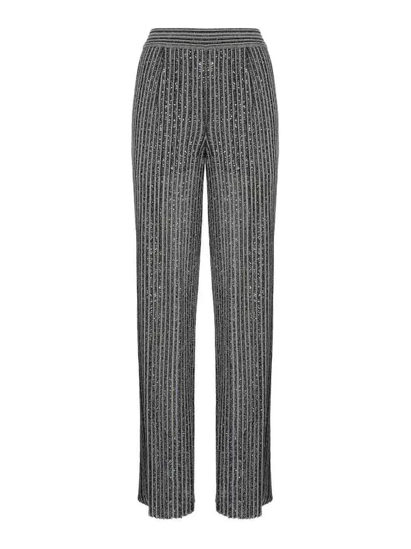 Pantaloni a gamba dritta Grigio