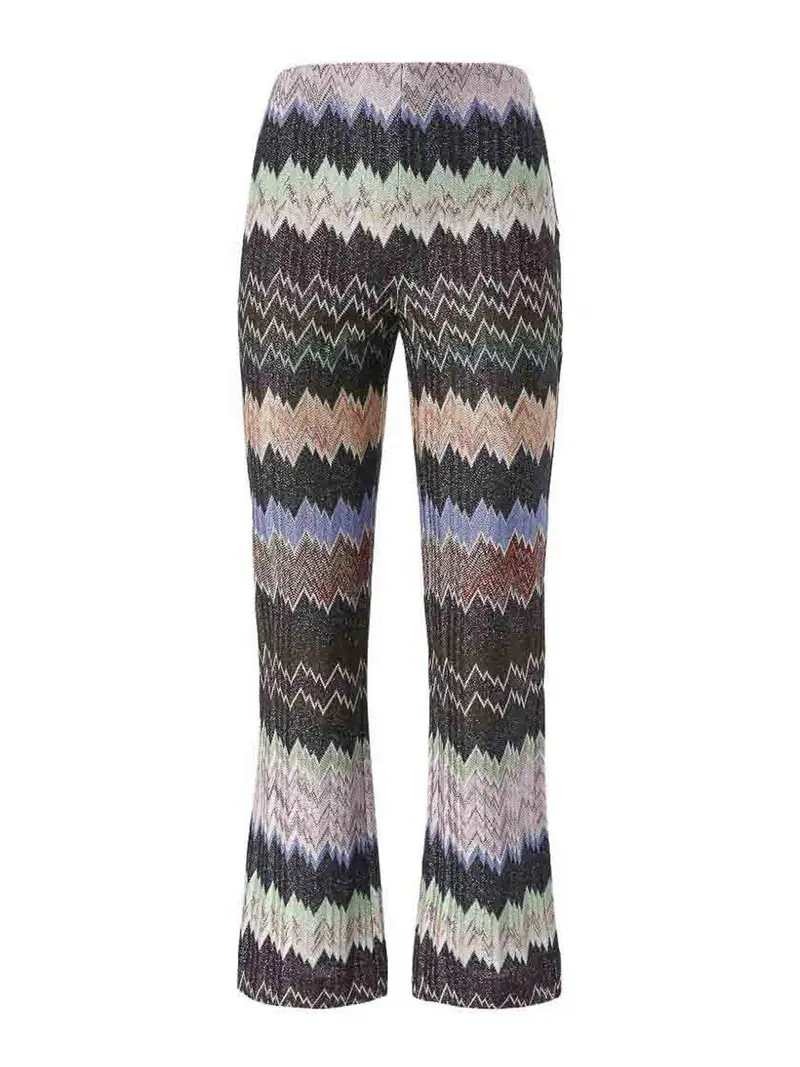Pantaloni Zig Zag Nero