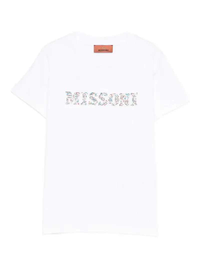 T-Shirt Con Logo Bianco
