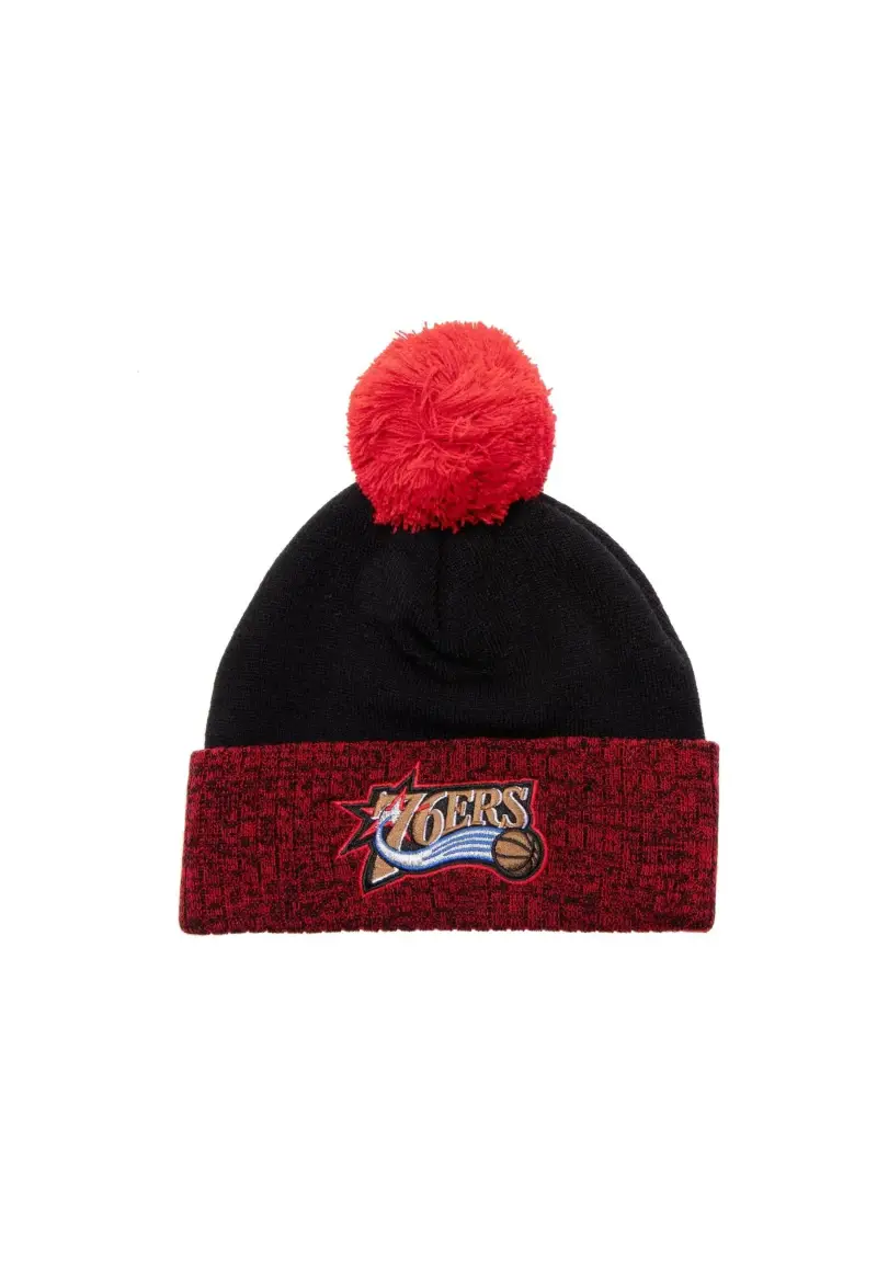 NBA Two Tone Pom Beanie Philadelphia 76ers - / Nero
