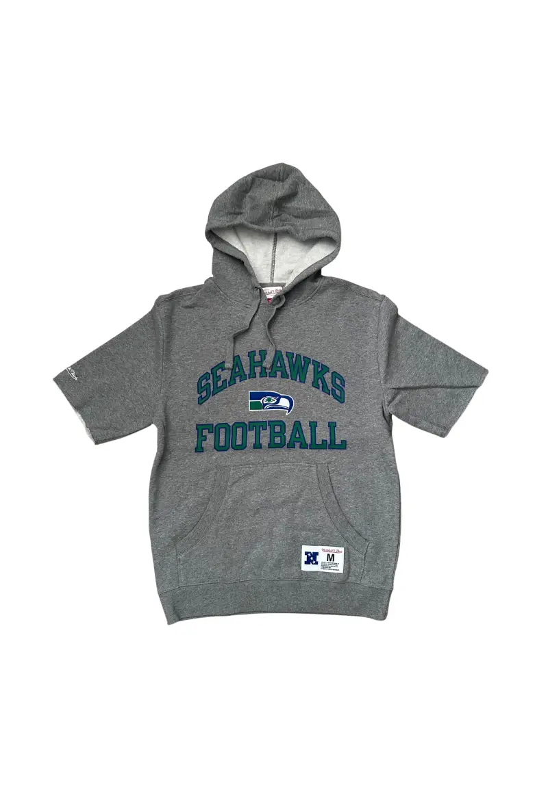 NFL SHORT SLEEVE FLEECE HOOD SEAHAWKS - S / Grigio