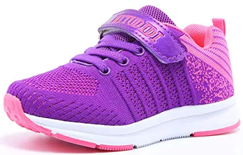 Mitudidi Scarpe sportive leggere e traspiranti (scarpe sportive, fitness, corsa) per unisex bambino 13 UK Bambino Rosa