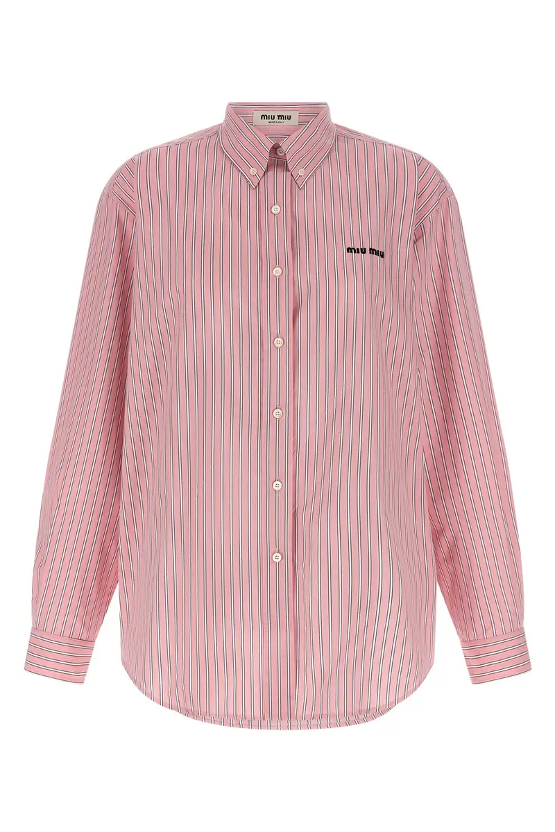 Camicia Righe 'Button Down' Rosa