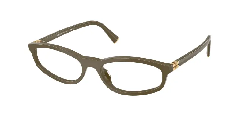 Donna Miu Miu MU 01ZV 25L1O1 Montature da vista Acetato Verde Trasparente Rotonda Normale