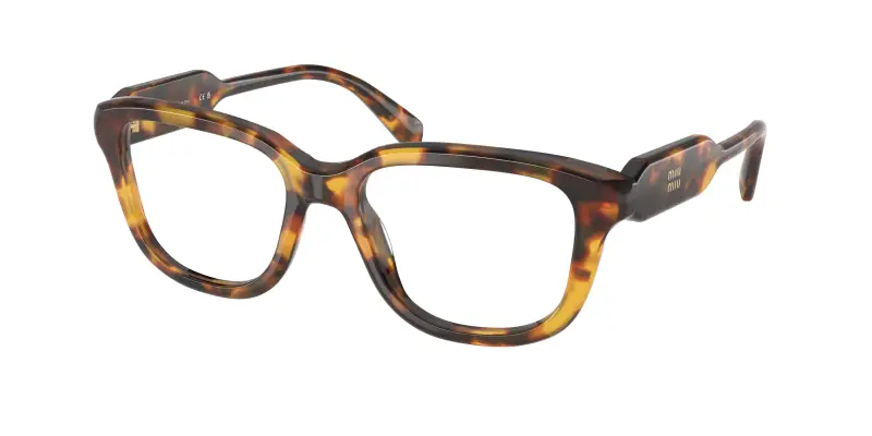 Donna Miu Miu MU 02ZV 14L1O1 Montature da vista Acetato Tartaruga Trasparente Squadrata Normale