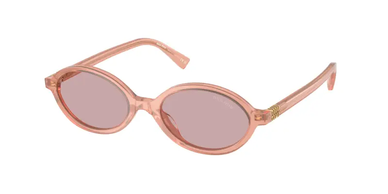 Donna Miu Miu MU 04ZS 20I60V Occhiali da sole Acetato Rosa Rosa Rotonda Normale
