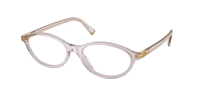 Donna Miu Miu MU 09XV 12W1O1 Montature da vista Acetato Viola Trasparente Rotonda Normale