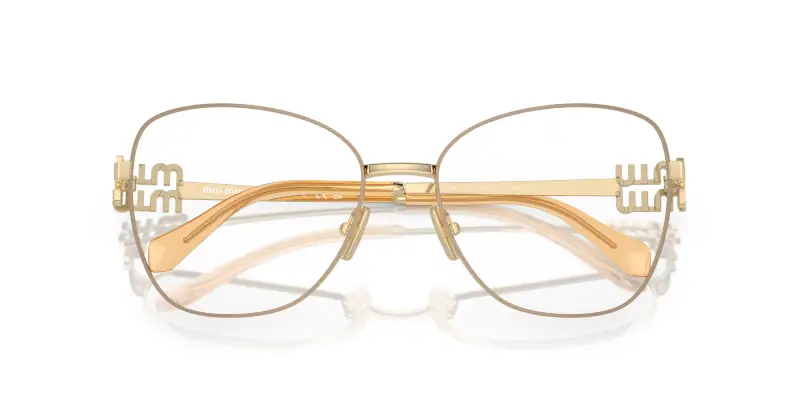 Donna Miu Miu MU 50XV 14M1O1 Montature da vista Metallo Beige Pilot Normale miniatura 2