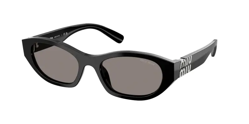 Donna Miu Miu MU A03S 16K80Q Occhiali da sole Acetato Nero Grigio Geometrica Normale