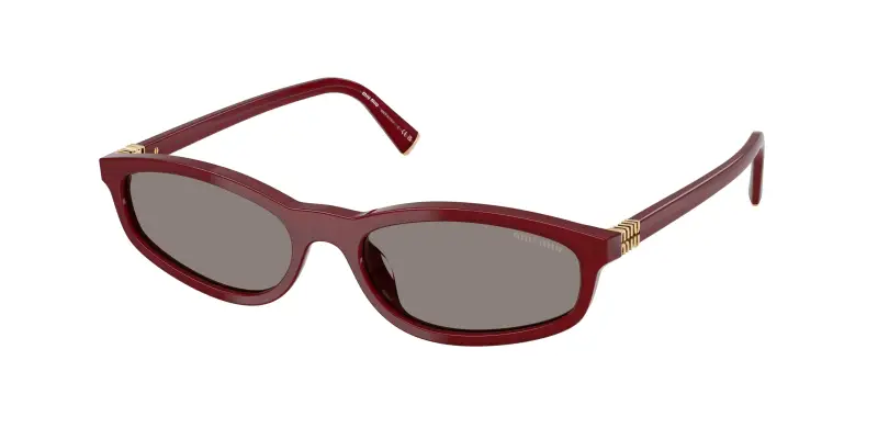 Donna Miu Miu MU A06S 21I80Q Occhiali da sole Acetato Rosso Grigio Geometrica Normale
