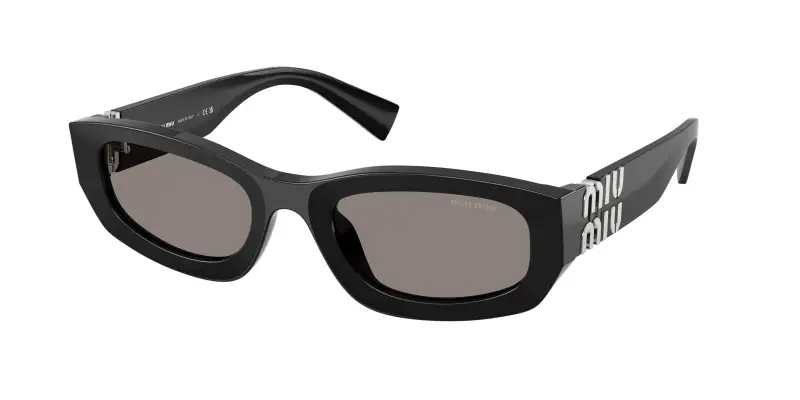 Donna Miu Miu MU B04S 16K80Q Occhiali da sole Acetato Nero Grigio Geometrica Normale