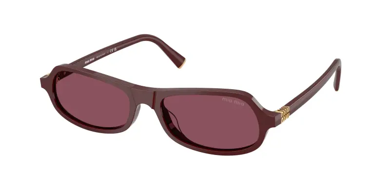 Donna Miu Miu MU B10SU 26L20Y Occhiali da sole Acetato Viola Viola Geometrica Normale