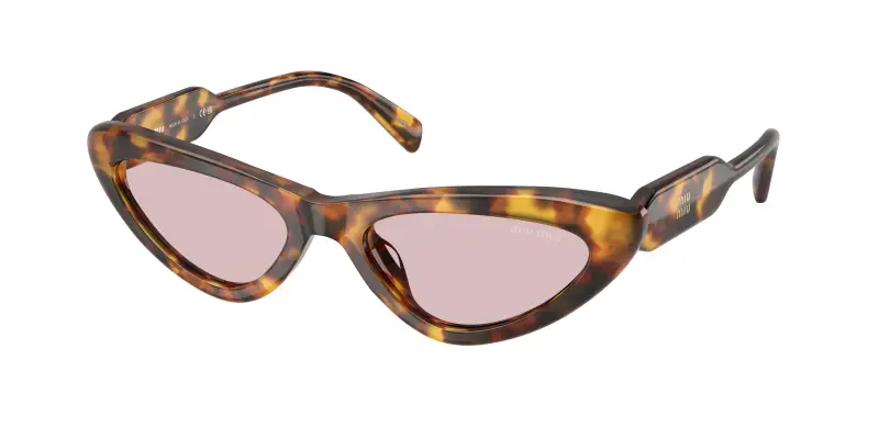 Donna Miu Miu MU B11SU 14L4I0 Occhiali da sole Acetato Tartaruga Rosa Cat Eye Normale