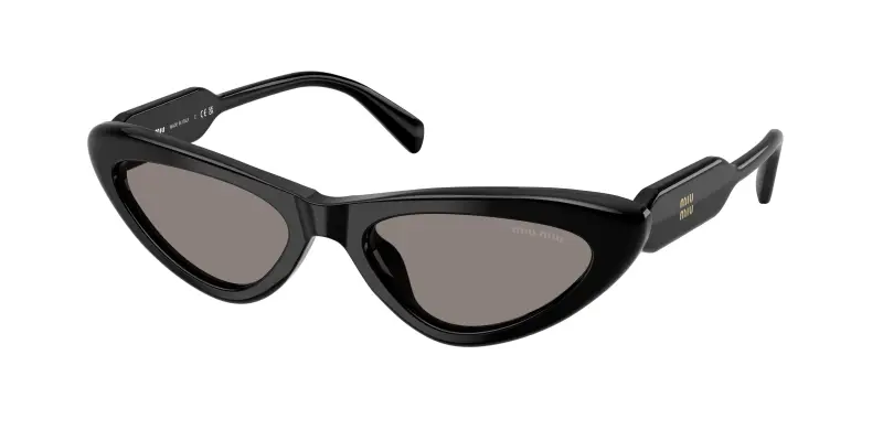 Donna Miu Miu MU B11SU 16K80Q Occhiali da sole Acetato Nero Grigio Cat Eye Normale