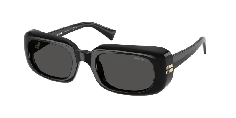 Donna Miu Miu MU B13S 16K08Z Occhiali da sole Acetato Nero Grigio Squadrata Normale