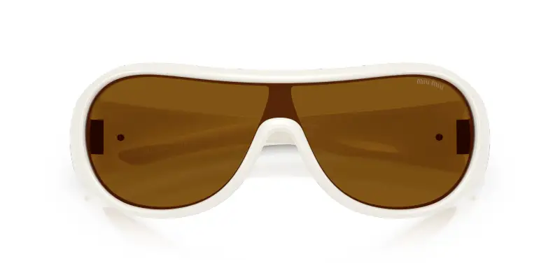 Donna Miu Miu MU B14SU 17K20V Occhiali da sole Iniettato Bianco Bronzo Geometrica Normale miniatura 2