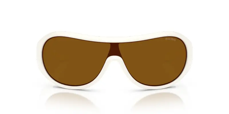 Donna Miu Miu MU B14SU 17K20V Occhiali da sole Iniettato Bianco Bronzo Geometrica Normale miniatura 3