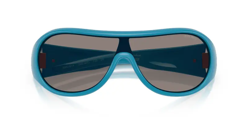 Donna Miu Miu MU B14SU 26N80Q Occhiali da sole Iniettato Blu Grigio Geometrica Normale miniatura 2