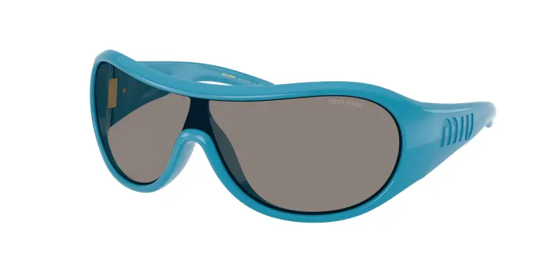 Donna Miu Miu MU B14SU 26N80Q Occhiali da sole Iniettato Blu Grigio Geometrica Normale