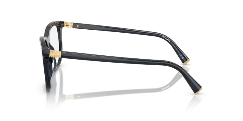 Miu Miu Donna MU 01WV 08Q1O1 Montature da vista Acetato Blu Trasparente Pantos Normale miniatura 3