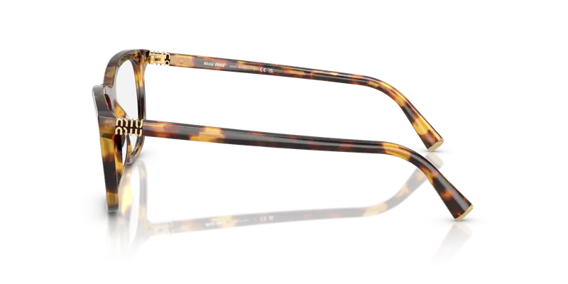 Miu Miu Donna MU 01WV 14L1O1 Montature da vista Acetato Tartaruga Trasparente Pantos Normale miniatura 3