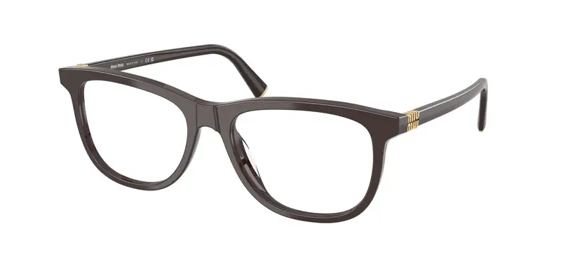 Miu Miu Donna MU 01WV  22C1O1 Montature da vista Acetato Marrone Trasparente Pantos Normale