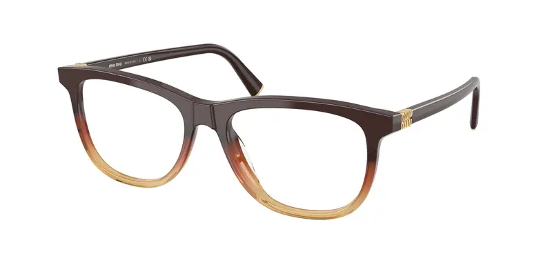 Miu Miu Donna MU 01WV  24C1O1 Montature da vista Acetato Marrone Trasparente Pantos Normale